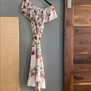 Ivanka Trump lined dress, off shoulder